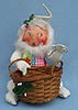 Annalee 12" White Gnome with Basket - Mint - C152-73w