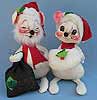 Annalee 12" Mr & Mrs Santa Mouse - Mint / Near Mint - C182-79-1