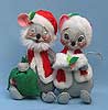 Annalee 12" Mr & Mrs Santa Mouse - Mint / Near Mint - C182-83