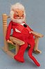 Annalee 7" Mr  Santa in Rocking Chair - Closed Eyes - 1978 - Near Mint - C19-78x