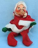 Annalee 7" Mrs Santa with Fur Trim Cape - Near Mint - C2-70