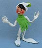 Annalee 10" White Jack Frost Elf with Chartreuse Scarf - Mint - C230-77