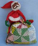 Annalee 7" African American Black Santa with Oversized Bag - Excellent - C7-74a