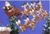 Annalee 5" x 7" Santa in Sleigh with Reindeer Christmas Card - CD-SED-SGN