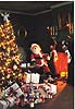 Annalee 5" x 7" Santa Sitting Near Tree Christmas Card - CD-SSF