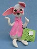 Annalee 7" Country Boy Bunny in Pink - Mint - D1-75pkyell