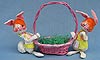 Annalee 7" Two Country Bunnies with Basket - Mint - 1978 - D2-78w
