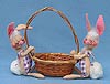 Annalee 7" Two Country Bunnies with Basket - Mint - D2-80