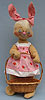 Annalee 18" Strawberry Country Girl Bunny with Basket - Near Mint - D30-82a