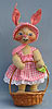 Annalee 18" Country Girl Bunny with Basket - Mint - D41-80