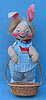 Annalee 18" Country Girl Bunny with Basket - Excellent - D41-81