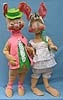 Annalee 29" E.P. Boy & Girl Bunny - Mint / Near Mint - D54-D52-82