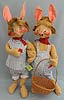 Annalee 29" Country Boy & Girl Bunny - Excellent - D56-D55-81b