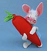 Annalee 7" Country Boy Bunny with Carrot - Mint - Signed - D6-75s