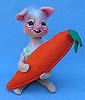 Annalee 7" Country Boy Bunny with Carrot - Near Mint - D6-79