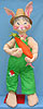 Annalee 48" Country Boy Bunny with Carrot - Excellent - D72-82a