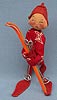 Annalee 10" Red Elf with Skis & Poles - Excellent - E2-69rooh
