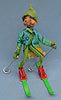 Annalee 10" Lime Green Elf with Skis & Poles - Near Mint - E2-70lg