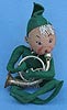 Annalee 10" Green Elf with Tinsel and French Horn - Excellent - E22-55gfh