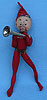 Annalee 10" Red Elf with Tinsel and Trumpet - Mint - E22-55rtxx