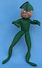 Annalee 10" Green Elf with Tinsel - Excellent - E22-58goxa