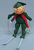 Annalee 7" Green Elf with Skis & Poles - Excellent - E3-61gtong
