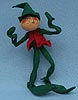 Annalee 10" Green Elf with Red Vest - Mint - EV-63gsm