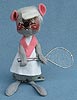 Annalee 7" Tennis Girl Mouse - Mint - G424-74