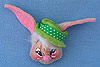 Annalee 3" Boy Bunny Head Pin - Near Mint - G670-82ox