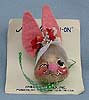 Annalee 3" Girl Bunny Head Pin - Mint on Card - G671-82w