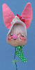 Annalee 3" Girl Bunny Head Pick - Mint - G690-82xx