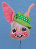Annalee 3" Boy Bunny Head Pick - Mint - G692-82