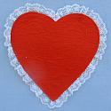 Annalee 10" Red Valentine Heart with Lace - Excellent