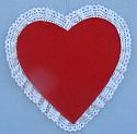 Annalee 11" Red Valentine Heart with Lace - Excellent