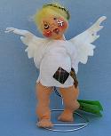Annalee 7" Naughty Angel Yellow Hair - 1983 - Mint  - 711583tong