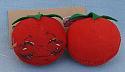 Annalee Set of 2 - 2" Tomatoes with Face and Closed Eyes - Mint - 902496