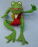 Annalee 10" Frog with Scarf - Mint / Near Mint - J10-69
