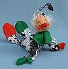 Annalee 10" Black & White Clown Closed Eyes - Mint - L502-75xo