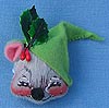 Annalee 3" Chartreuse Mouse Head Pin - Near Mint - L57-70grsqx