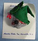 Annalee 3" Green Mouse Head Pin - Mint on Card -L57-70grxx