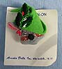 Annalee 3" Chartreuse Mouse Head Pin - Mint on Card - L57-70lrxx