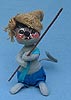 Annalee 7" Fishing Mouse - Excellent - M404-77