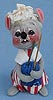 Annalee 7" Patriotic Colonial Girl Mouse - Excellent - M492-75a