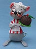 Annalee 7" Girl Mouse with Plum Pudding - Mint / Near Mint - M82-75