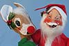 Annalee 18" Santa with 18" Reindeer - Mint / Near Mint - N103-75