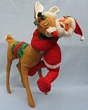 Annalee 18" Santa with 18" Reindeer - Mint Mint - N103-79