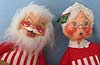 Annalee 18" Mr & Mrs Santa Cardholders - 1972 - Mint / Near Mint - N37-N36-72