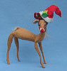 Annalee 10" Reindeer with Red Nose - Santa Hat - Mint / Near Mint - R100-75