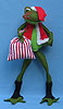 Annalee 18" Santa Frog with Toy Bag - Mint - R164-80