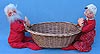 Annalee 18" Mr & Mrs Santa with Basket - Excellent - R33-76